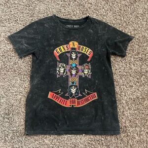 Guns N’ Roses appetite for destruction album cover graphic t shirt black tie die